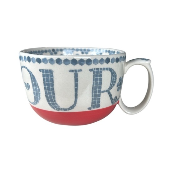 Anthropologie AMOUR cocoa tea coffee mug - Picture 1 of 5